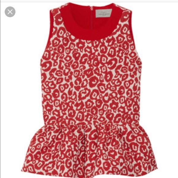 Preen Leopard Peplum Top - Picture 4 of 8